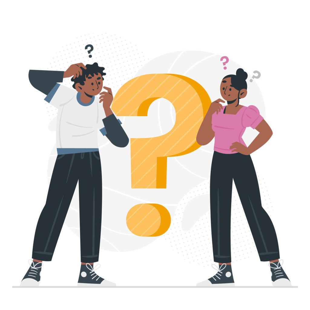 organic flat people asking question hand drawing sketch